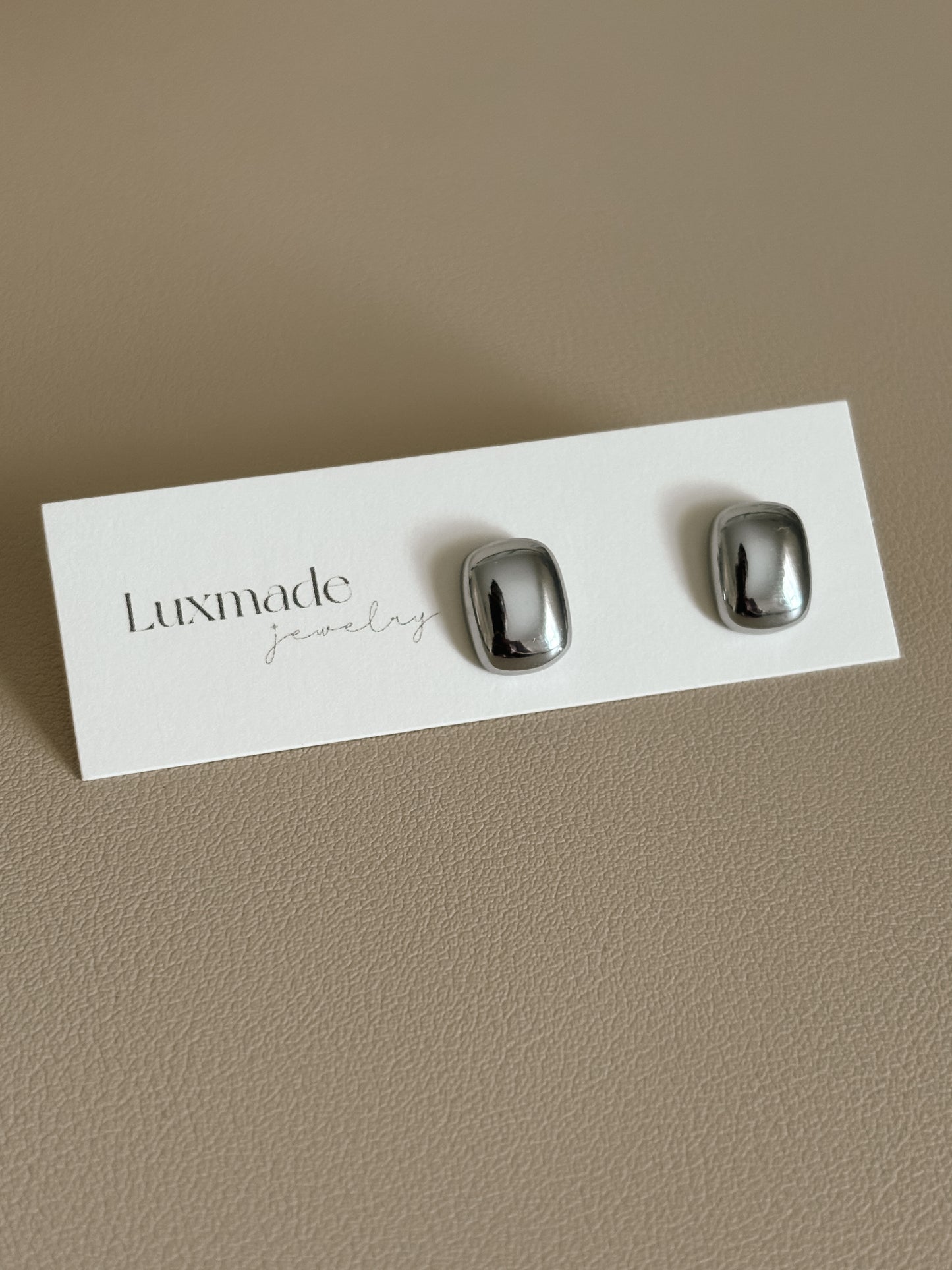 Silver Square Earrings