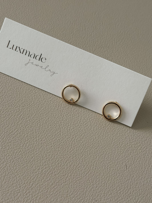 CZ Pave Round Studs