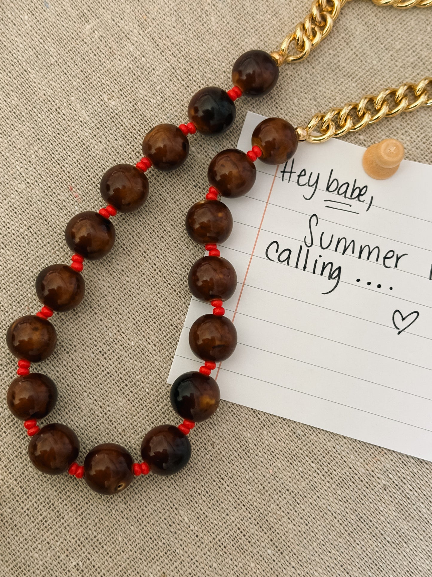 Brown Stone Necklace