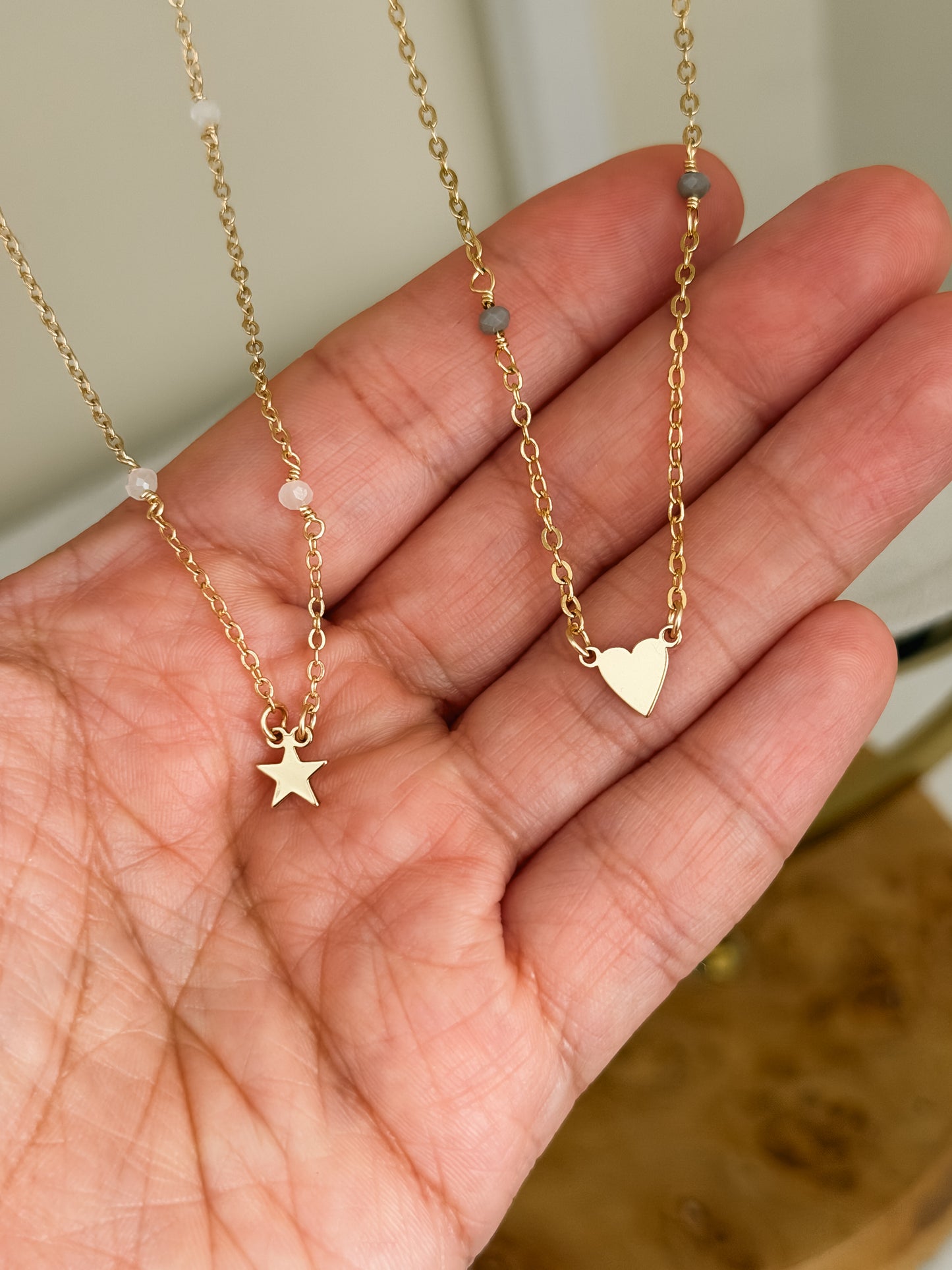 Star Or Heart Charm Necklace