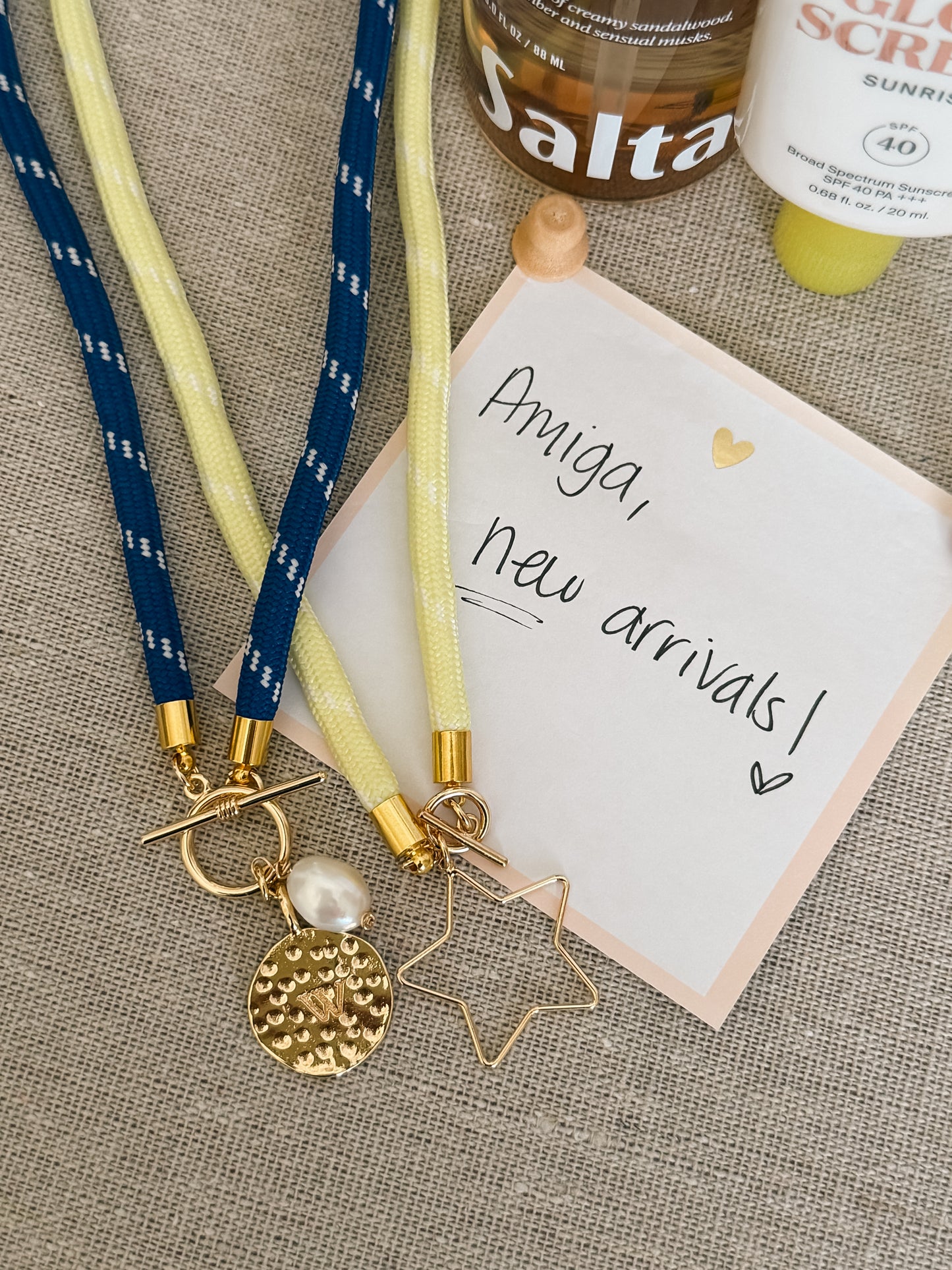Yellow Paracord Necklace