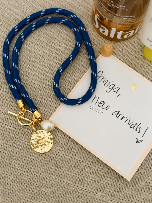 Disc & Pearl Parcard Necklace